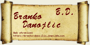 Branko Danojlić vizit kartica